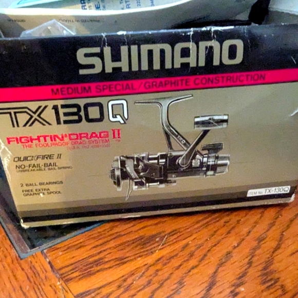 Shimano TX130Q Graphite Fishing Reel Vintage In Box - Picture 3 of 9